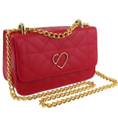 Imagem de Bolsa Transversal Casual Yoyo Store Alça Corrente Detalhe em Metal e Costuras