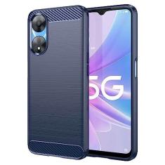 Imagem de Capa de celular para Oppo A58X 5G, fibra de carbono refinada, anti-queda, anti-impressões digitais, proteção total