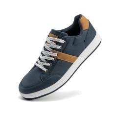 Imagem de LANGDU Tênis masculino casual, moderno, respirável, confortável, para caminhada, tamanho 38-44, Azul, 39