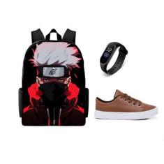Imagem de Conjunto Escolar Mochila Mais Tenis Casual E Relogio Digital Lançament