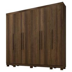 Imagem de Guarda Roupa Casal 6 Portas 6 Gavetas Atlanta Benetil Móveis Imbuia