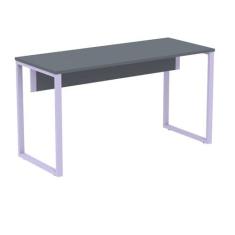 Imagem de Mesa Escritório P25 Tub Pandin 150 cm (larg) Tampo Mdp Grafito Pé Aço Tubular Lilás