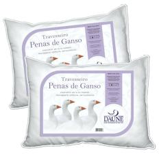 Imagem de Kit 2 Travesseiros Penas de Ganso Daune