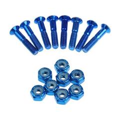 Imagem de Inzopo 8 peças de substituição para skate, caminhonete, parafusos, parafusos azuis