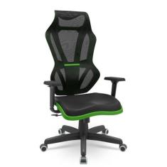 Imagem de Cadeira Gamer Vizion Dz Sincron Plaxmetal Preto/Verde