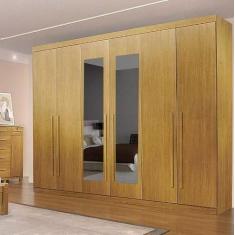 Imagem de Guarda Roupa Casal 6 Portas 6 Gavetas Com Espelho 100% Mdf Gramado Cin