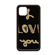 Imagem de Capa I Love You com citação dourada para iPhone 12 Pro Max para Apple Mini Mobile Case