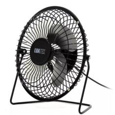 Imagem de Mini Ventilador Mesa USB Notebook Pc Silencioso Articulável Preto - Lu