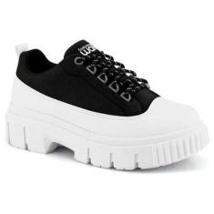 Imagem de Tênis Casual Feminino Chunky Tratorado Walk Branco Preto Comfortflex 2346331-0006-Feminino