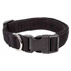 Imagem de Pet Life ® Coleira ajustável para animais de estimação 'Aero Mesh' dupla face, confortável e respirável - coleira de malha para cães com aço inoxidável anel de conexão de coleira para cães