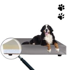 Imagem de Cama Caminha da BobPet Cães Cachorro Gato Colchão Pet 60x80 (Cinza)