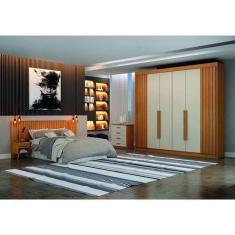 Imagem de Guarda Roupa Casal 6 Portas 6 Gavetas - São Carlos-Cinamomo/Off White - Leifer Móveis