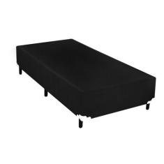 Imagem de Base Box Solteiro Suede Preto 78 X 188 X 40 - Bueno Sono Cama & Colchã