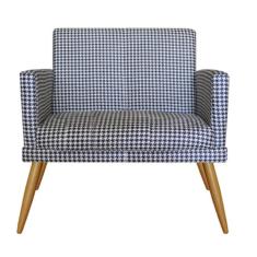 Imagem de Namoradeira Sofá Nina Sala de Estar Recepção Escritório Pied Poule Xadrez E13 - Ahazzo Móveis