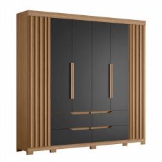 Imagem de Guarda Roupa Casal Doble 6 Portas Nature Titanium Móveis Albatroz