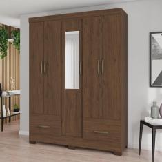 Imagem de Guarda-Roupa Casal 8 Portas 2 Gavetas com Espelho Seatlle Henn