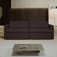 Imagem de Sofá Cama Retrátil e Reclinável Aurora Marrom