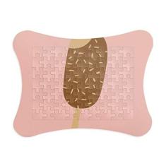 Imagem de Moldura de quebra-cabeça de chocolate crocante doce sorvete decoração de imagem enfeite de quebra-cabeça