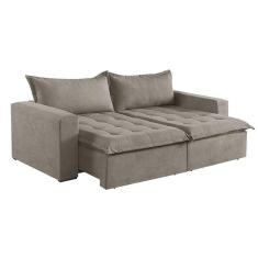 Imagem de Sofá Cama 2 Lugares Retrátil Reclinável Linho M-184 Martins Bege
