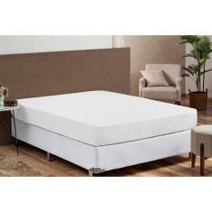 Imagem de Lencol Casal Com Elastico Branco 100% Algodao - Sultan