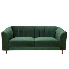 Imagem de Sofá Living Camel 3 Lugares Via Encanto Veludo Verde Musgo