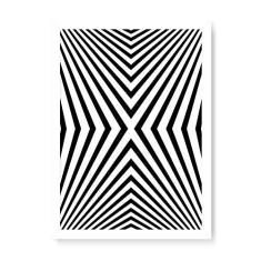 Imagem de Arte Maníacos Quadro Decorativo Optical Linhas Retas - 23x16,25cm (Moldura caixa em laca )