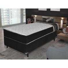 Imagem de Cama Box Conjugada Umaflex Trento Molas Ensacadas 88x56x188 cm – Preto e Branco