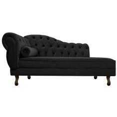 Imagem de Diva Recamier Diana 160cm Lado Direito Suede Preto