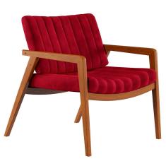 Imagem de Poltrona Lang I Veludo  e Amêndoa