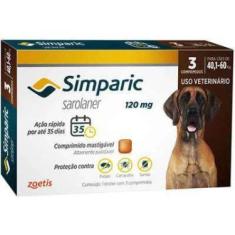 Imagem de Simparic 120mg Antipulgas e Carrapato Cães de 40 a 60 kg 3 comprimidos