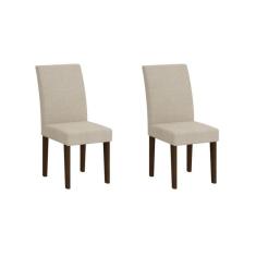 Imagem de Conjunto com 2 Cadeiras Grecia Veludo Castor e creme