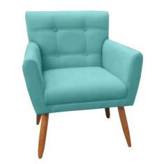 Imagem de Poltrona Decorativa Onix Suede  Turquesa - DS Móveis