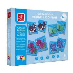 Imagem de Jogo Da Memória Amigos Do Mar - Brincadeira De Criança - Brincadeira D