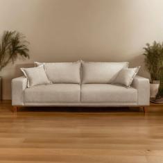 Imagem de Sofá Fixo 3 Lugares Luxo 180 cm Argos Bege Claro