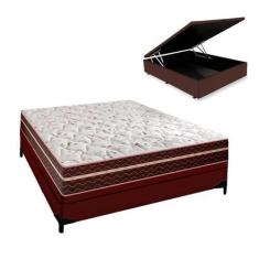 Imagem de Cama Box Com Baú Solteiro Marrom Berlim Molas Superlastic - Probel