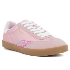 Imagem de Juicy Couture Tênis feminino moderno com cadarço – Tênis clássico para caminhadas casuais e confortáveis, Blush, 38