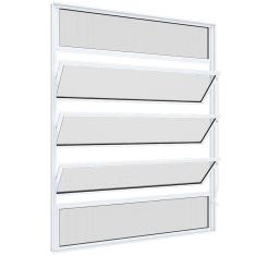 Imagem de Janela Basculante sem Grade Riobras Alumínio  100cmx80cm Branco