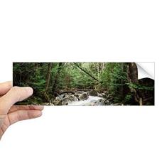 Imagem de DIYthinker Adesivo retangular de para-choque, cenário da natureza, fluxo de água, decalque de janela