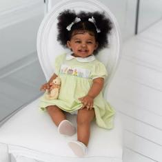 Imagem de Boneca Reborn Baby Girl Wamdoll 60 cm Sweet Smiling Curly Hair