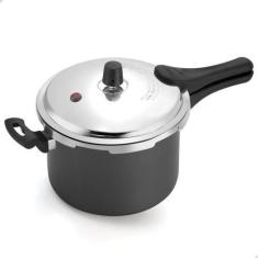 Imagem de Panela De Pressão Antiaderente 4,5L Fechamento Externo Preta - Naciona