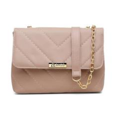 Imagem de Bolsa Feminina Crossbody Matelassê Alça Corrente Transversal Nude