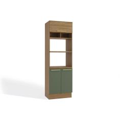 Imagem de Paneleiro De Cozinha Botanic M627 c/ 3 Portas 70cm Nogueira/verde Oliva - Kappesberg