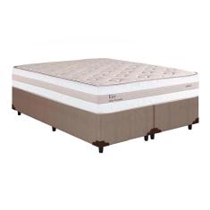 Imagem de Cama Box Queen: Colchão Molas Ensacadas Herval MasterPocket Kiev + Base crc Courano Clean(158x198)