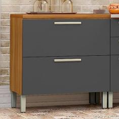 Imagem de Balcão de Cozinha com Tampo 1 Porta 1 Gaveta Burguesa Nesher Móveis