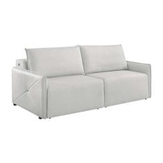 Imagem de Sofá 4 Lugares Retrátil Urban com USB Linho Cinza 260 cm