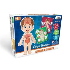 Imagem de Quebra-Cabeça Progressivo - 24, 36 e 48 Peças - Corpo Humano - Pais e Filhos
