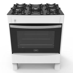 Imagem de Fogão 5 Bocas A Gás Acendimento Automático Realce Glass Bivolt Cr212 Branco Branco 127/220