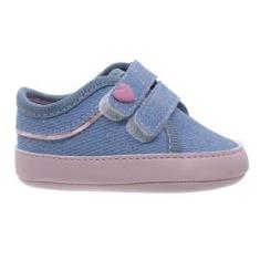 Imagem de Tênis Bebê Menina Pimpolho 110031C Azul-Feminino