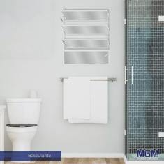 Imagem de Janela de Alumínio Basculante 40x100cm com 3 Basculas e Vidro Mini Boreal Soft mgm Branco