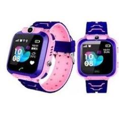 Relógio Smartwatch Infantil Q12 kids com rastreador - chat voz - sos - azul